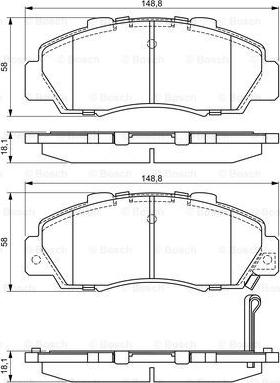 BOSCH 0 986 461 142 - Brake Pad Set, disc brake autospares.lv