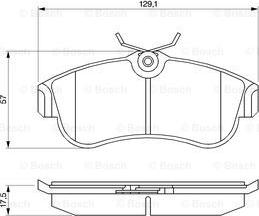 BOSCH 0 986 461 147 - Brake Pad Set, disc brake autospares.lv