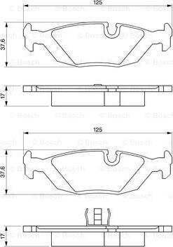 BOSCH 0 986 461 111 - Brake Pad Set, disc brake autospares.lv