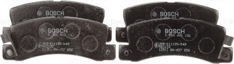 BOSCH 0 986 461 136 - Brake Pad Set, disc brake autospares.lv