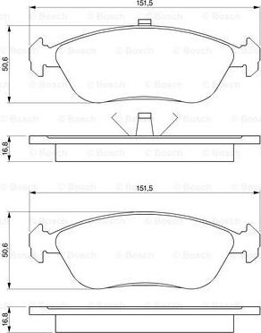 BOSCH 0 986 461 137 - Brake Pad Set, disc brake autospares.lv