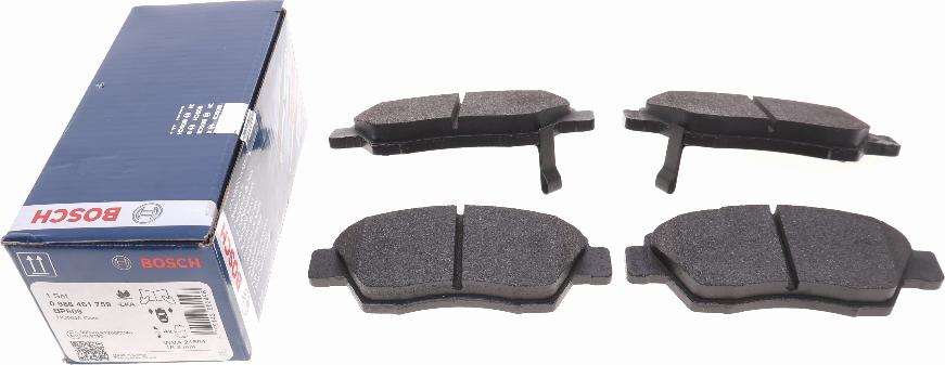 BOSCH 0 986 461 759 - Brake Pad Set, disc brake autospares.lv