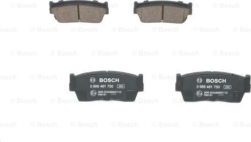 BOSCH 0 986 461 750 - Brake Pad Set, disc brake autospares.lv