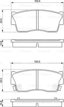 BOSCH 0 986 461 750 - Brake Pad Set, disc brake autospares.lv