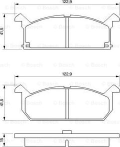 BOSCH 0 986 461 751 - Brake Pad Set, disc brake autospares.lv