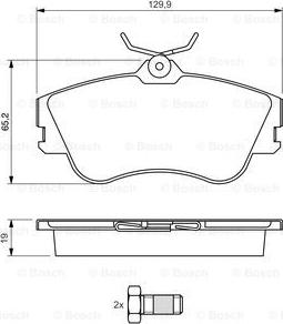 BOSCH 0 986 461 753 - Brake Pad Set, disc brake autospares.lv