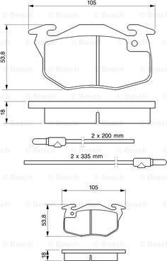 BOSCH 0 986 461 763 - Brake Pad Set, disc brake autospares.lv