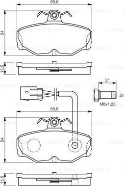 BOSCH 0 986 461 767 - Brake Pad Set, disc brake autospares.lv