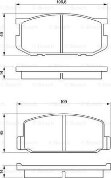 BOSCH 0 986 468 541 - Brake Pad Set, disc brake autospares.lv