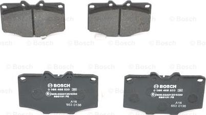 BOSCH 0 986 468 520 - Brake Pad Set, disc brake autospares.lv