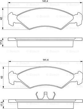 BOSCH 0 986 468 570 - Brake Pad Set, disc brake autospares.lv