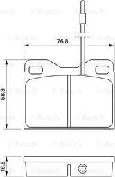 BOSCH 0 986 468 661 - Brake Pad Set, disc brake autospares.lv