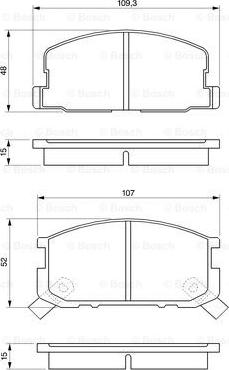 BOSCH 0 986 468 670 - Brake Pad Set, disc brake autospares.lv