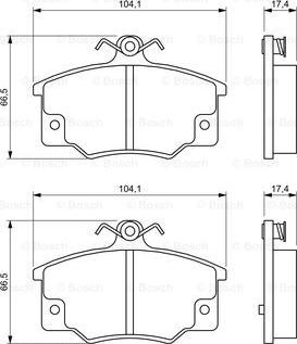 BOSCH 0 986 468 380 - Brake Pad Set, disc brake autospares.lv