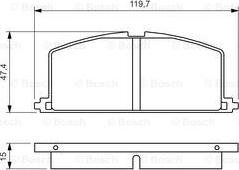 BOSCH 0 986 468 701 - Brake Pad Set, disc brake autospares.lv