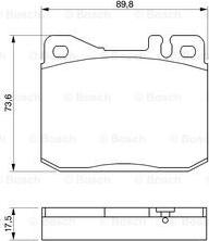 BOSCH 0 986 463 412 - Brake Pad Set, disc brake autospares.lv