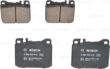 BOSCH 0 986 463 412 - Brake Pad Set, disc brake autospares.lv