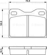 BOSCH 0 986 463 736 - Brake Pad Set, disc brake autospares.lv