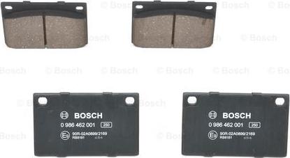 BOSCH 0 986 462 001 - Brake Pad Set, disc brake autospares.lv