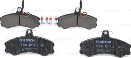 BOSCH 0 986 467 411 - Brake Pad Set, disc brake autospares.lv