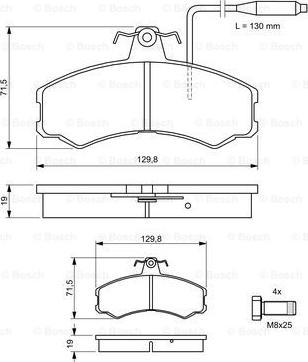 BOSCH 0 986 467 411 - Brake Pad Set, disc brake autospares.lv