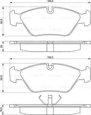 BOSCH 0 986 467 570 - Brake Pad Set, disc brake autospares.lv