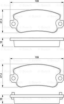 BOSCH 0 986 467 760 - Brake Pad Set, disc brake autospares.lv