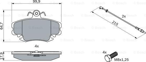 BOSCH 0 986 467 720 - Brake Pad Set, disc brake autospares.lv