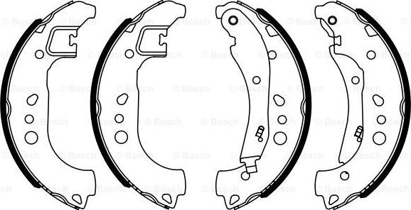 BOSCH 0 986 487 959 - Brake Shoe Set autospares.lv