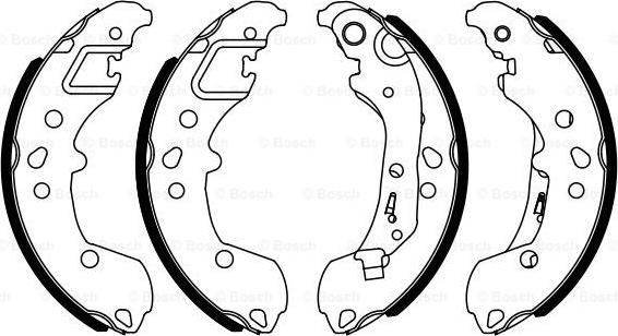 BOSCH 0 986 487 958 - Brake Shoe Set autospares.lv