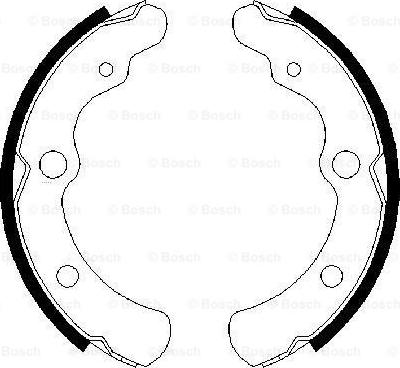 BOSCH 0 986 487 442 - Brake Shoe Set autospares.lv