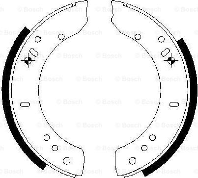 BOSCH 0 986 487 457 - Brake Shoe Set autospares.lv