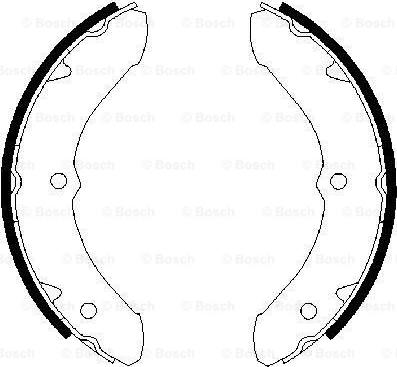 BOSCH 0 986 487 468 - Brake Shoe Set autospares.lv