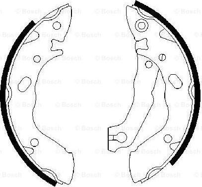 BOSCH 0 986 487 400 - Brake Shoe Set autospares.lv