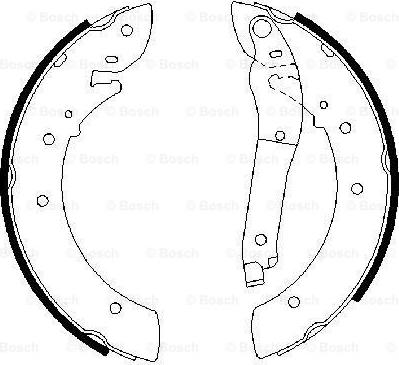 BOSCH 0 986 487 403 - Brake Shoe Set autospares.lv