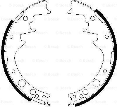 BOSCH 0 986 487 482 - Brake Shoe Set autospares.lv