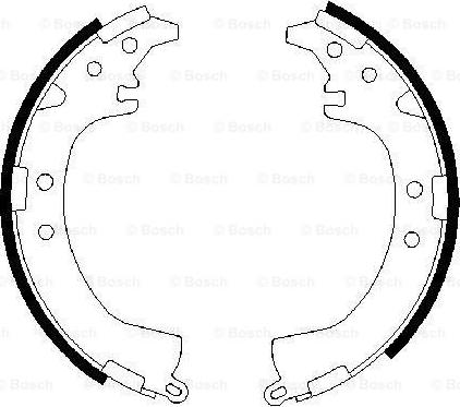 BOSCH 0 986 487 595 - Brake Shoe Set autospares.lv