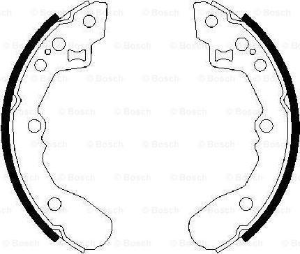 BOSCH 0 986 487 591 - Brake Shoe Set autospares.lv