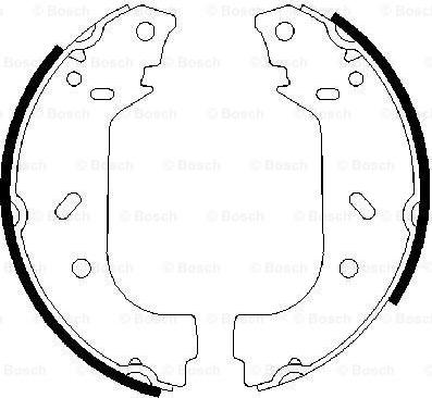 BOSCH 0 986 487 545 - Brake Shoe Set autospares.lv