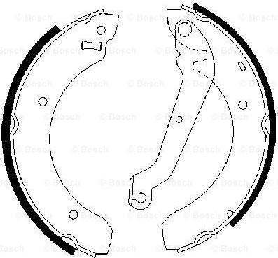 BOSCH 0 986 487 540 - Brake Shoe Set autospares.lv