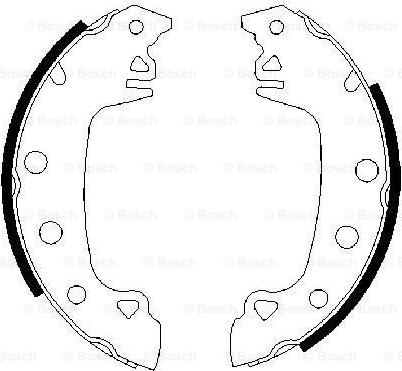 BOSCH 0 986 487 541 - Brake Shoe Set autospares.lv