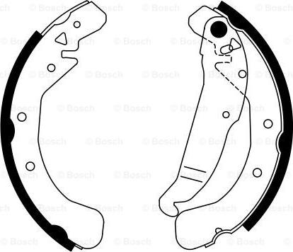 BOSCH 0 986 487 554 - Brake Shoe Set autospares.lv