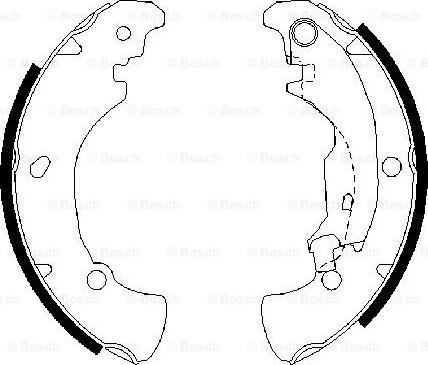 BOSCH 0 986 487 560 - Brake Shoe Set autospares.lv