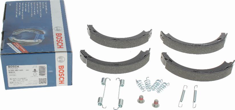 BOSCH 0 986 487 582 - Brake Shoe Set, parking brake autospares.lv