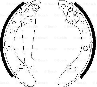 BOSCH 0 986 487 536 - Brake Shoe Set autospares.lv