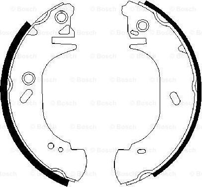 BOSCH 0 986 487 525 - Brake Shoe Set autospares.lv