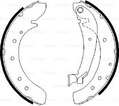 BOSCH 0 986 487 522 - Brake Shoe Set autospares.lv