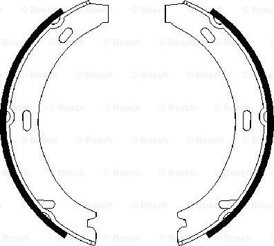 BOSCH 0 986 487 647 - Brake Shoe Set, parking brake autospares.lv