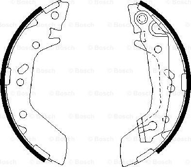 BOSCH 0 986 487 655 - Brake Shoe Set autospares.lv