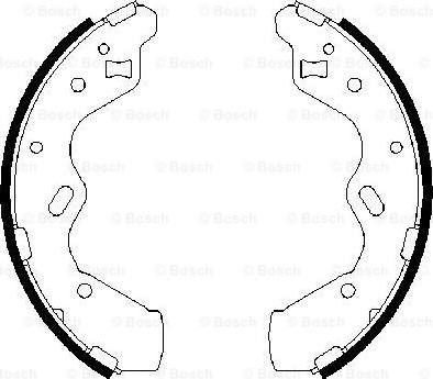 BOSCH 0 986 487 653 - Brake Shoe Set autospares.lv